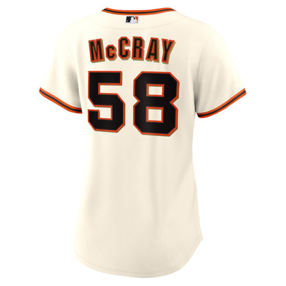 Grant McCray 58 San Francisco Giants Women's Home Jersey - White