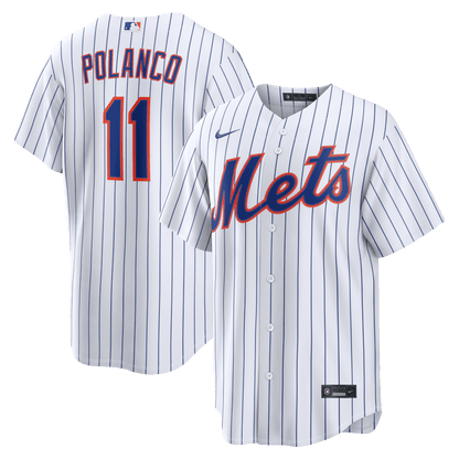 Jorge Polanco 11 New York Mets Home Men Jersey - White