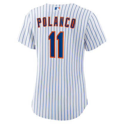Jorge Polanco 11 New York Mets Women's Home Jersey - White