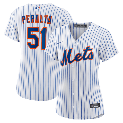 Freddy Peralta 51 New York Mets Women's Home Jersey - White
