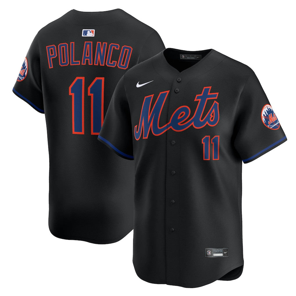 Jorge Polanco 11 New York Mets Alternate Limited Men Jersey - Black
