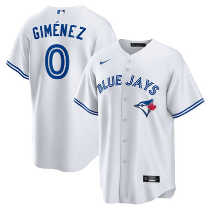 Andres Gimenez 0 Toronto Blue Jays Home Men Jersey - White