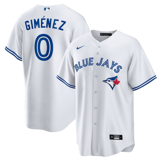 Andres Gimenez 0 Toronto Blue Jays Home Men Jersey - White