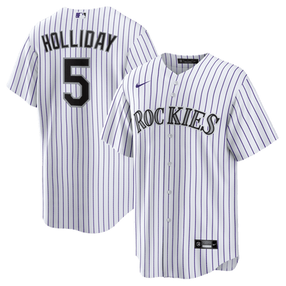 Matt Holliday 5 Colorado Rockies Home Retired Player Men Jersey - White