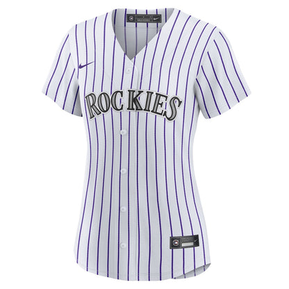 Tyler Freeman 2 Colorado Rockies Women's Home Jersey - White