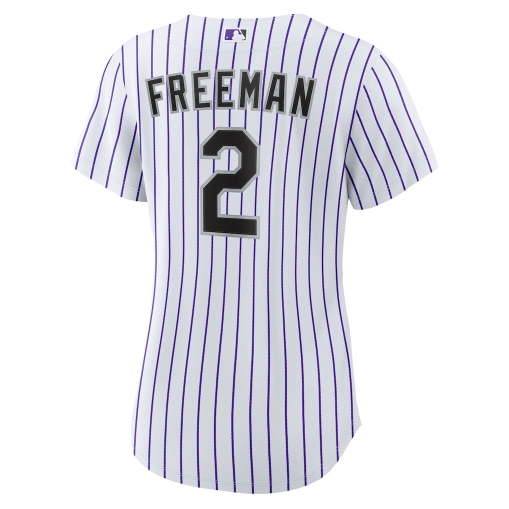 Tyler Freeman 2 Colorado Rockies Women's Home Jersey - White
