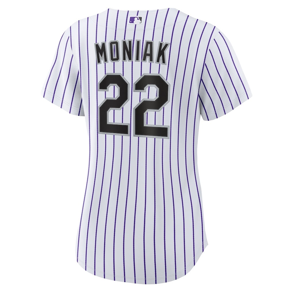 Mickey Moniak 22 Colorado Rockies Women's Home Jersey - White