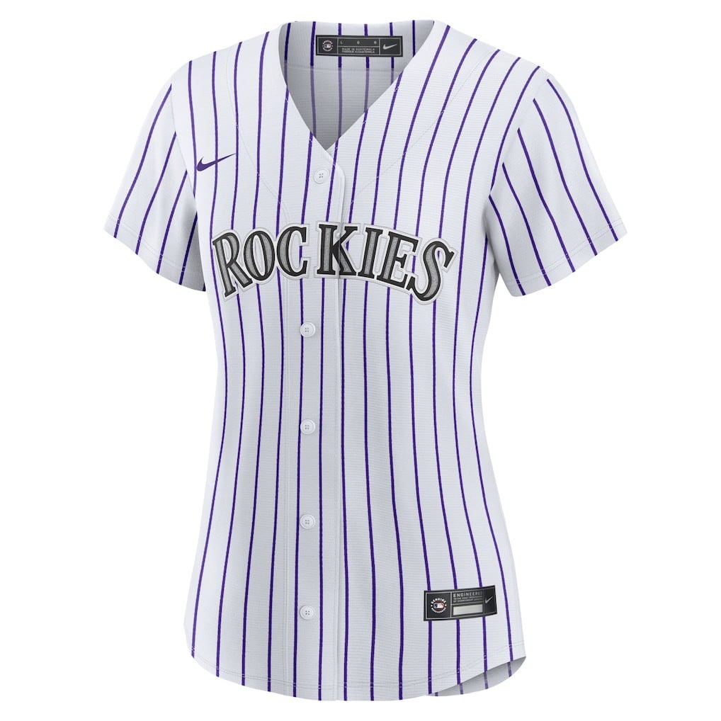 Mickey Moniak 22 Colorado Rockies Women's Home Jersey - White