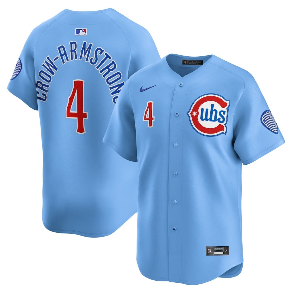 Pete Crow-Armstrong 4 Chicago Cubs Alternate Limited Player Men Jersey - Light Blue