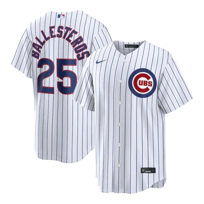 Moisés Ballesteros 25 Chicago Cubs Home Men Jersey - White