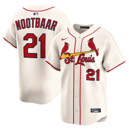 Lars Nootbaar 21 St. Louis Cardinals Alternate 2 Limited Men Jersey - Cream