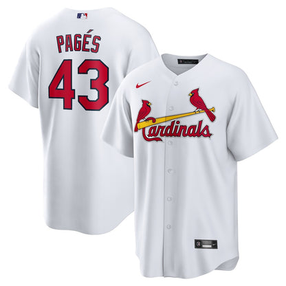 Pedro Pagés 43 St. Louis Cardinals Home Men Jersey - White