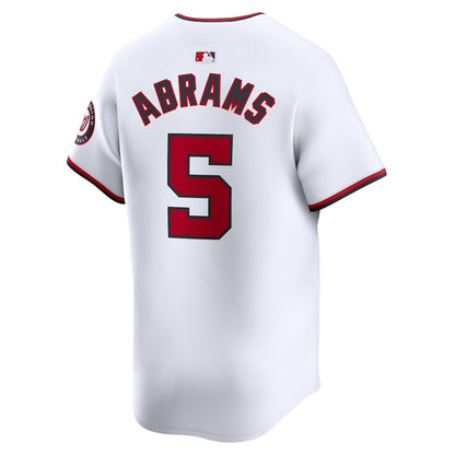 CJ Abrams 5 Washington Nationals Home Limited Player Men Jersey - White