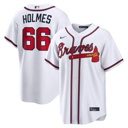 Grant Holmes 66 Atlanta Braves Home Men Jersey - White