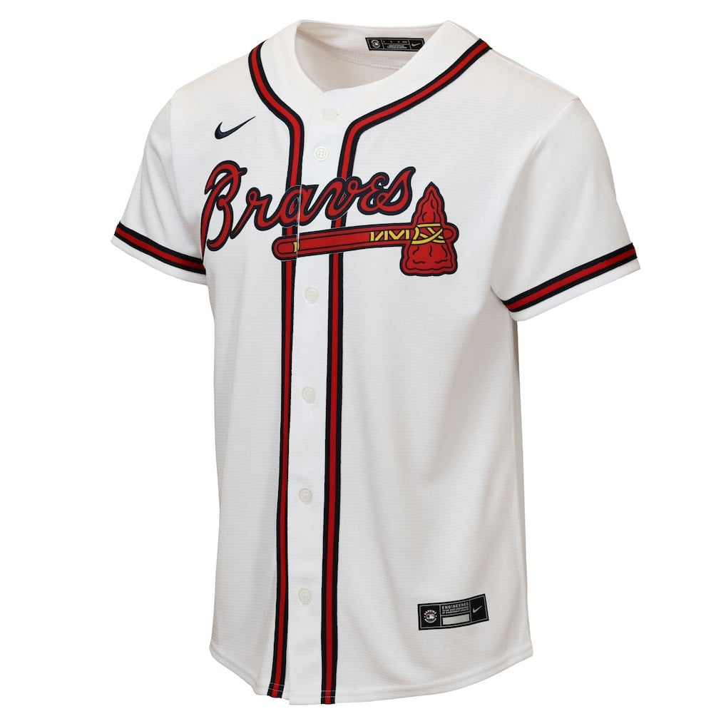 Ronald Acuña Jr. 13 Atlanta Braves Home Player YOUTH Jersey - White