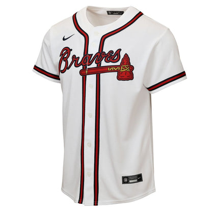 Ronald Acuña Jr. 13 Atlanta Braves Home Player YOUTH Jersey - White