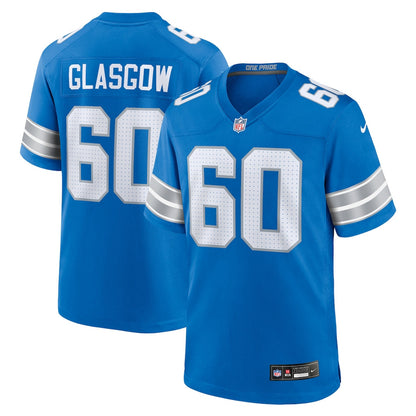 Graham Glasgow 60 Detroit Lions Team Game Men Jersey - Blue