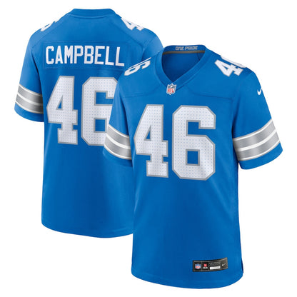 Jack Campbell 46 Detroit Lions Game Men Jersey - Blue