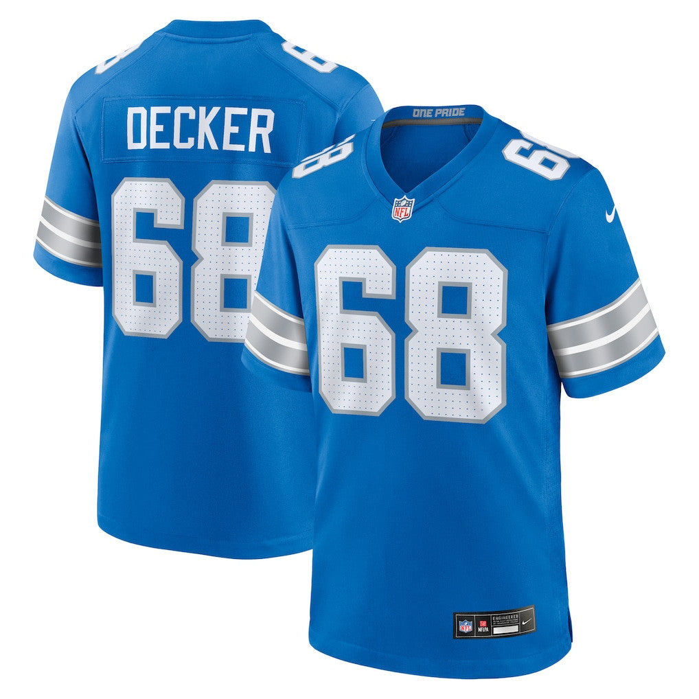 Taylor Decker 68 Detroit Lions Team Game Men Jersey - Blue