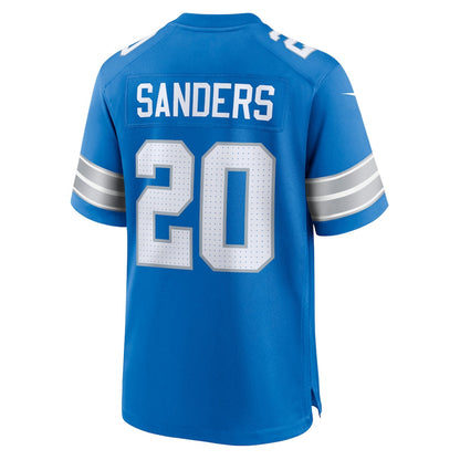Barry Sanders 20 Detroit Lions Retired Player Game Men Jersey - Blue