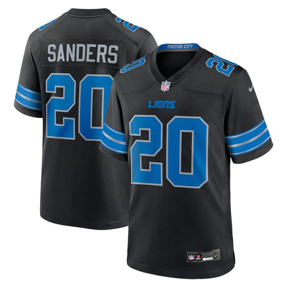 Barry Sanders 20 Detroit Lions 2nd Alternate Retired Player Game Men Jersey - Black