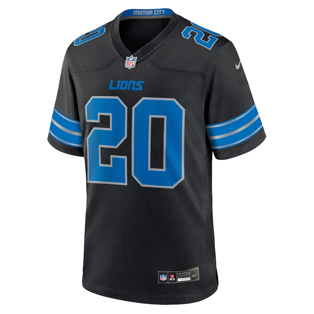 Barry Sanders 20 Detroit Lions 2nd Alternate Retired Player Game Men Jersey - Black