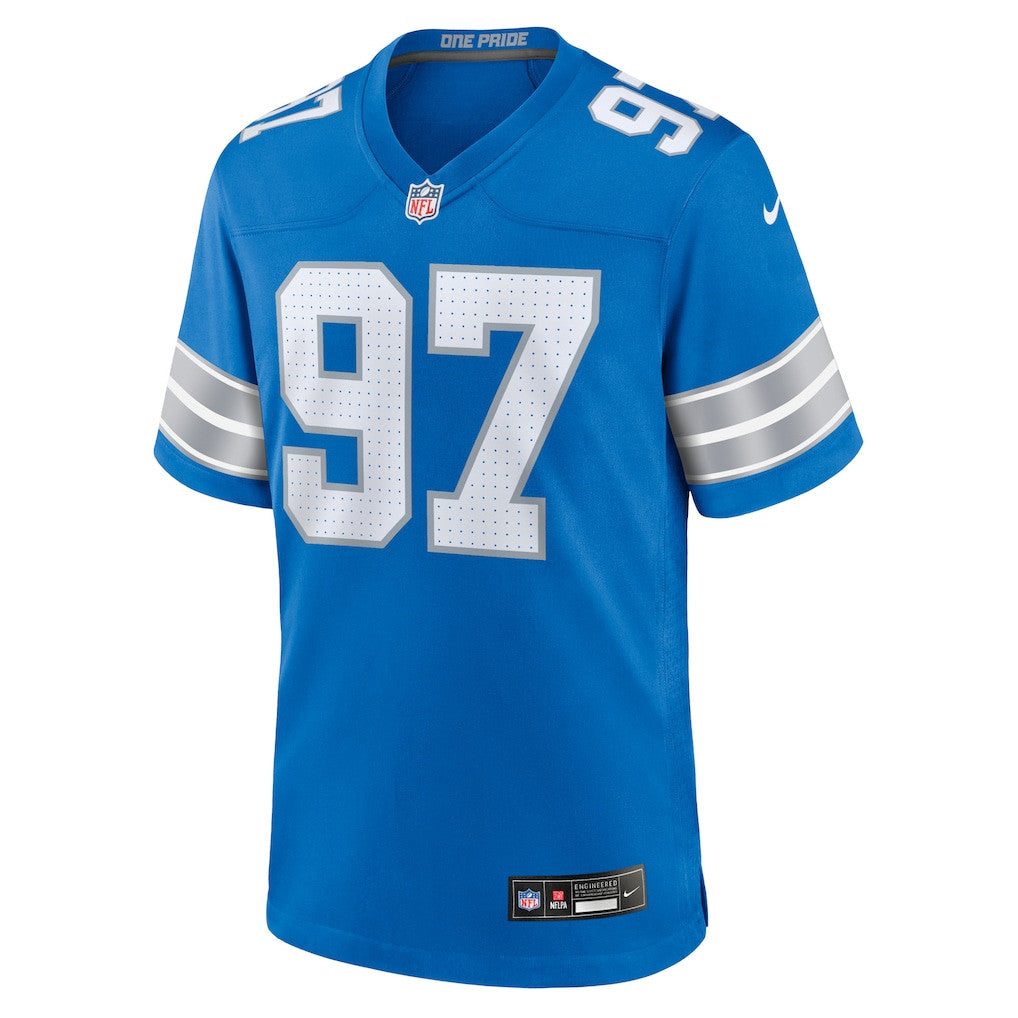 Aidan Hutchinson 97 Detroit Lions Game Men Jersey - Blue