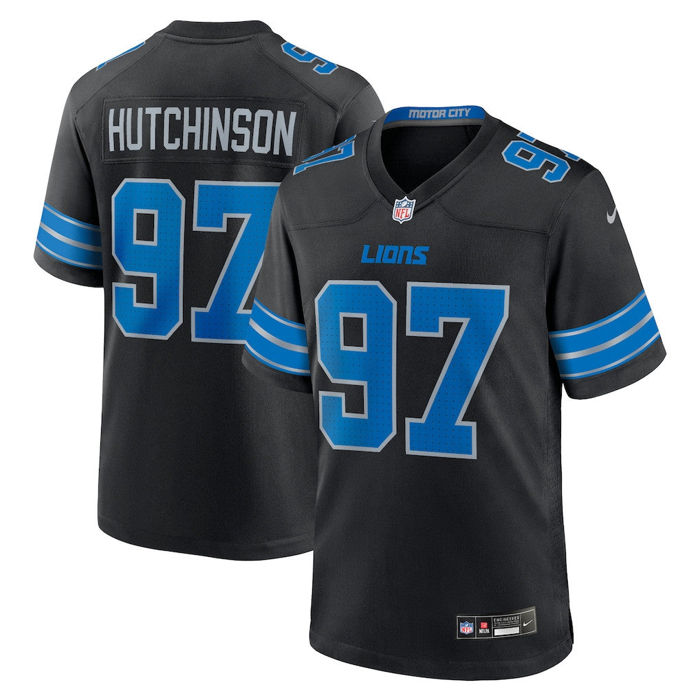 Aidan Hutchinson 97 Detroit Lions 2nd Alternate Game Men Jersey - Black