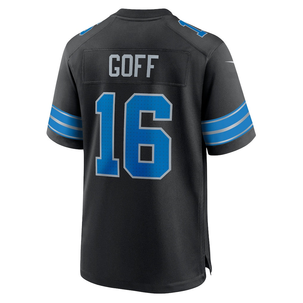Jared Goff 16 Detroit Lions 2nd Alternate Game Men Jersey - Black