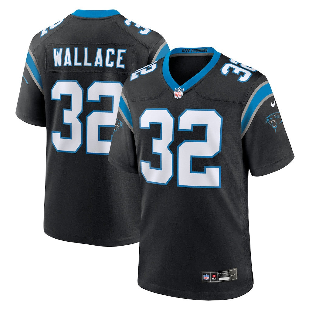 Trevin Wallace 32 Carolina Panthers Team Game Men Jersey - Black