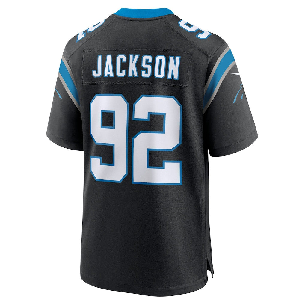 Cam Jackson 92 Carolina Panthers Team Game Men Jersey - Black
