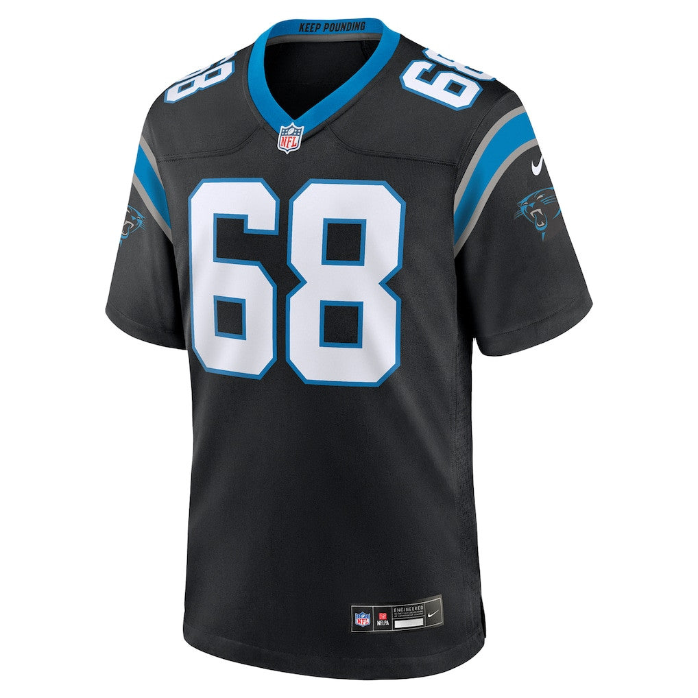 Damien Lewis 68 Carolina Panthers Team Game Men Jersey - Black