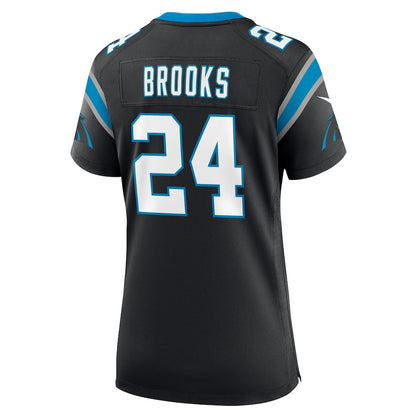 Jonathon Brooks 24 Carolina Panthers Women's Team Game Jersey - Black