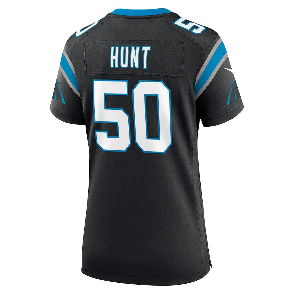 Robert Hunt 50 Carolina Panthers Women's Team Game Jersey - Black