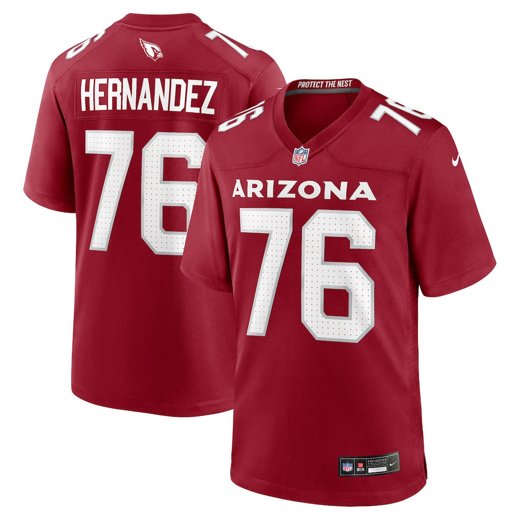 Will Hernandez 76 Arizona Cardinals Team Game Men Jersey - Cardinal