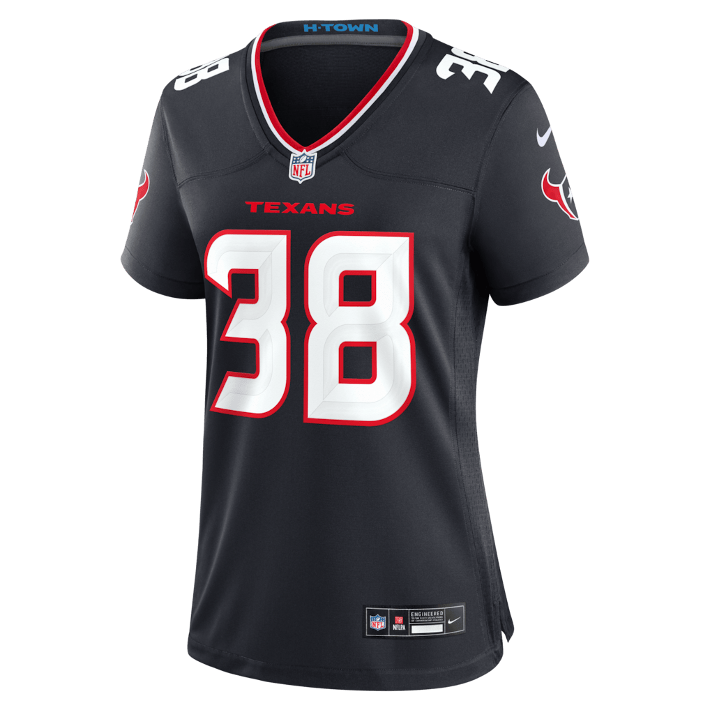 Kai Kroeger 38 Houston Texans Women's Team Game Jersey - Navy