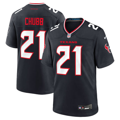 Nick Chubb 21 Houston Texans Team Game Men Jersey - Navy