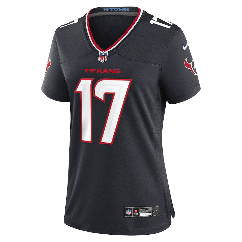 Braxton Berrios 17 Houston Texans Women's Team Game Jersey - Navy