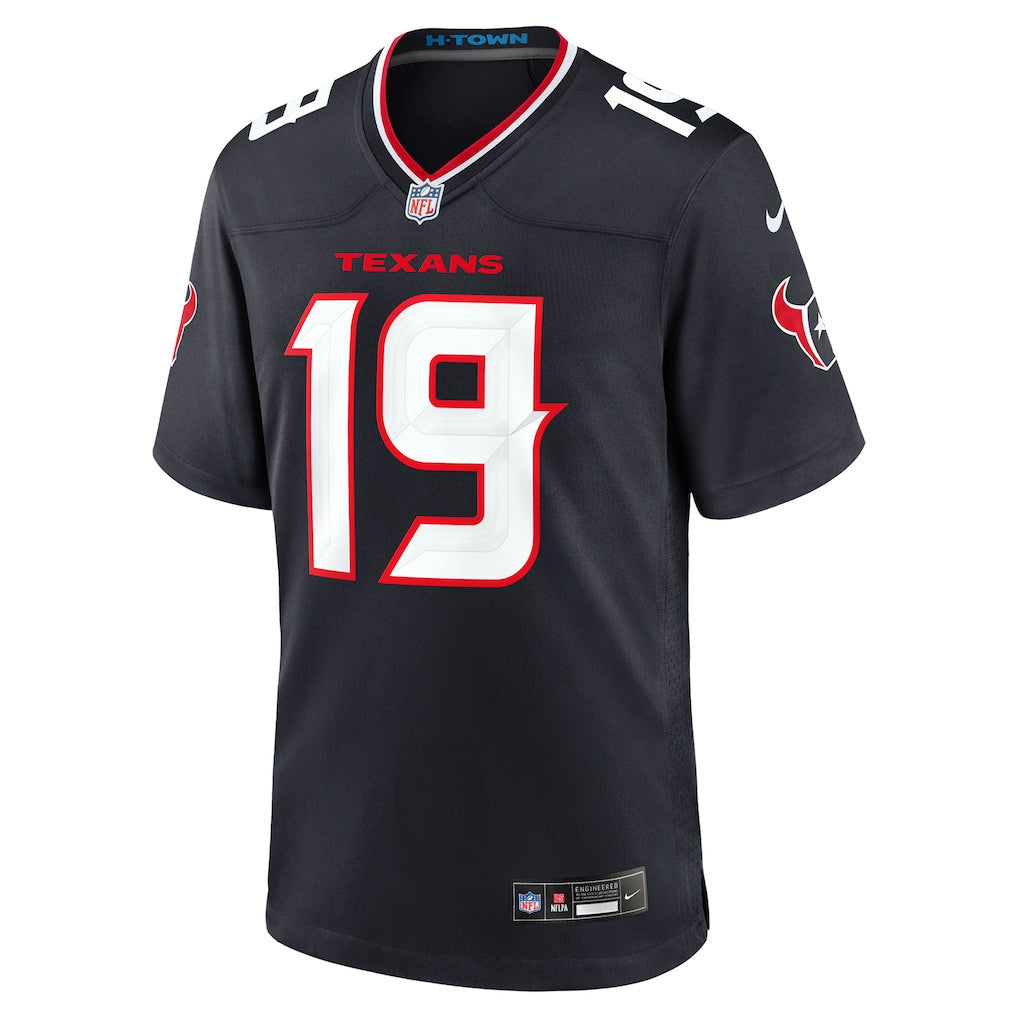 Xavier Hutchinson 19 Houston Texans Team Game Men Jersey - Navy