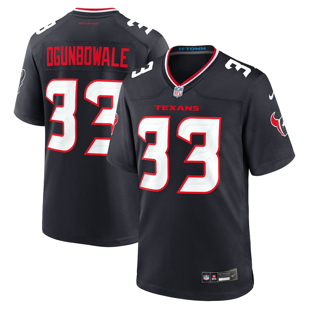 Dare Ogunbowale 33 Houston Texans Team Game Men Jersey - Navy