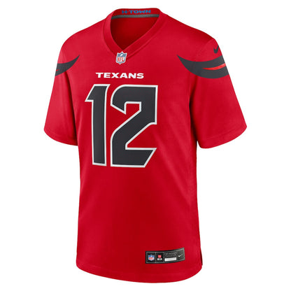 Nico Collins 12 Houston Texans Alternate Game Men Jersey - Red