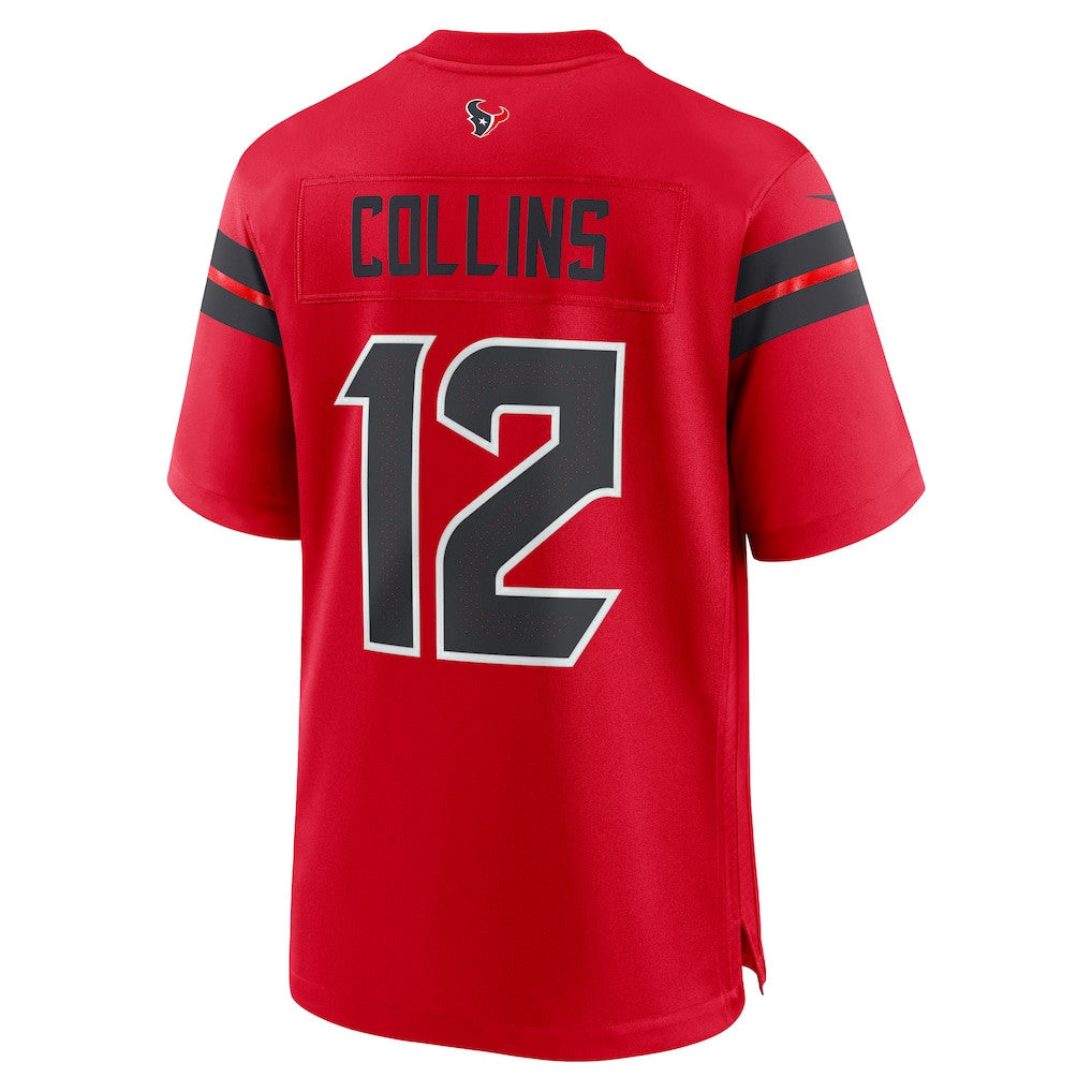 Nico Collins 12 Houston Texans Alternate Game Men Jersey - Red