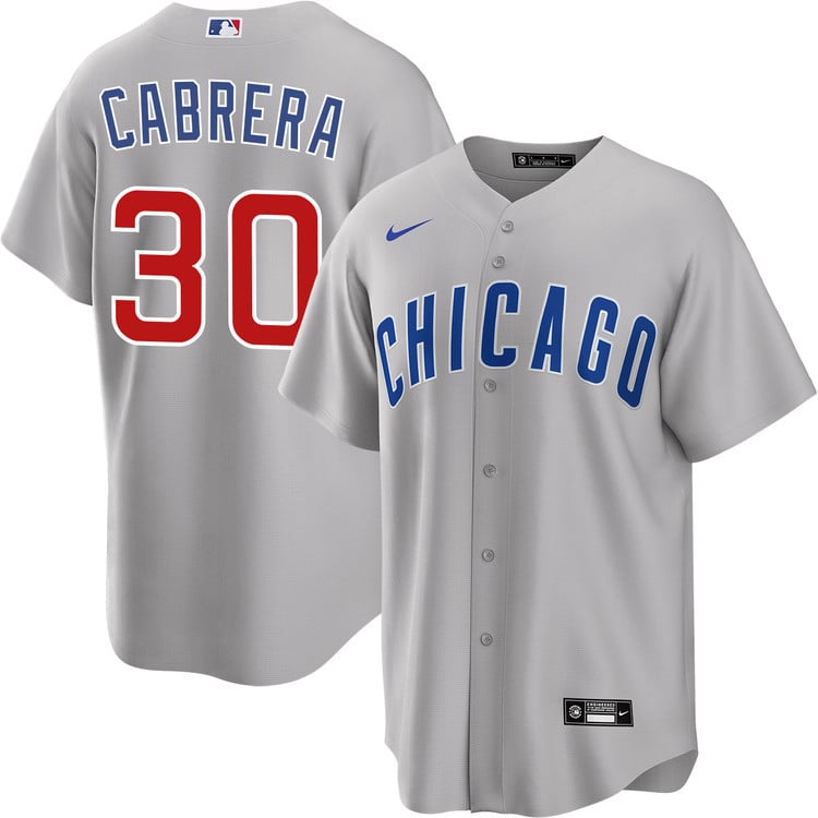Edward Cabrera 30 Chicago Cubs Away Men Jersey - Gray