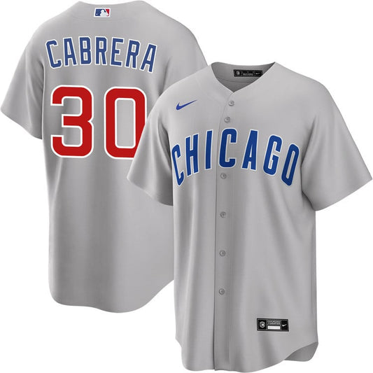 Edward Cabrera 30 Chicago Cubs Away Men Jersey - Gray