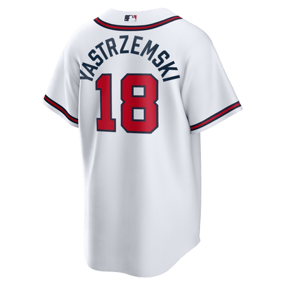 Mike Yastrzemski 18 Atlanta Braves Home Men Jersey - White