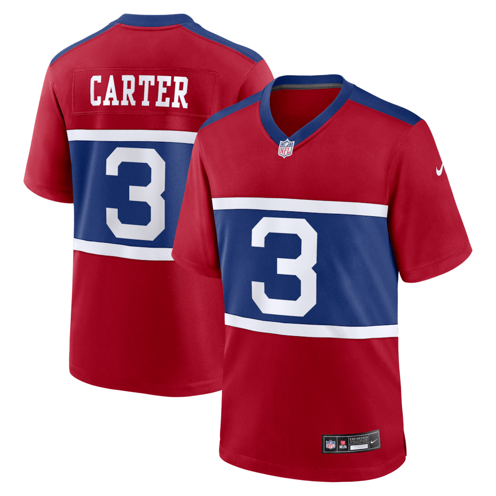 Abdul Carter 3 New York Giants Alternate Game Men Jersey - Red