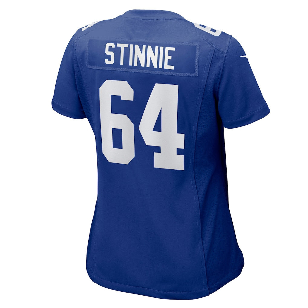 Aaron Stinnie 64 New York Giants Women's Team Game Jersey - Royal