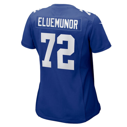 Jermaine Eluemunor 72 New York Giants Women's Team Game Jersey - Royal