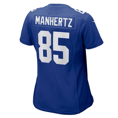 Chris Manhertz 85 New York Giants Women's Team Game Jersey - Royal