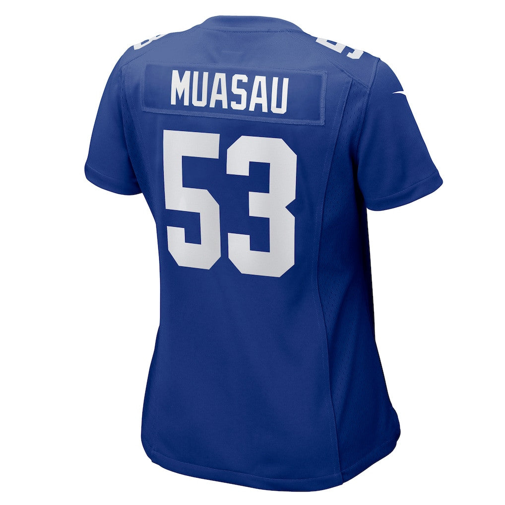 Darius Muasau 53 New York Giants Women's Team Game Jersey - Royal